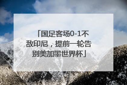 国足客场0-1不敌印尼，提前一轮告别美加墨世界杯