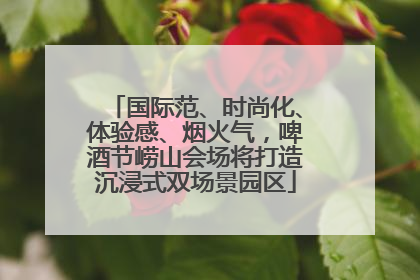 国际范、时尚化、体验感、烟火气，啤酒节崂山会场将打造沉浸式双场景园区