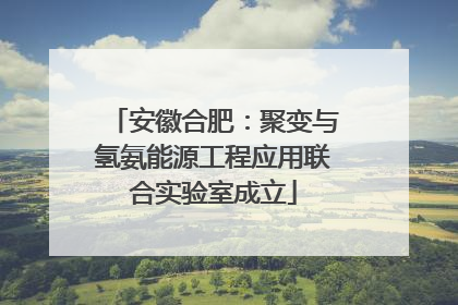 安徽合肥：聚变与氢氨能源工程应用联合实验室成立