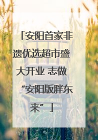 安阳首家非遗优选超市盛大开业 志做“安阳版胖东来”