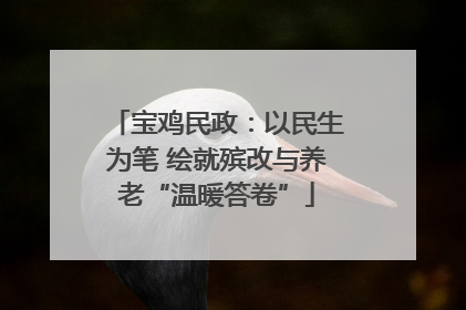 宝鸡民政：以民生为笔 绘就殡改与养老“温暖答卷”
