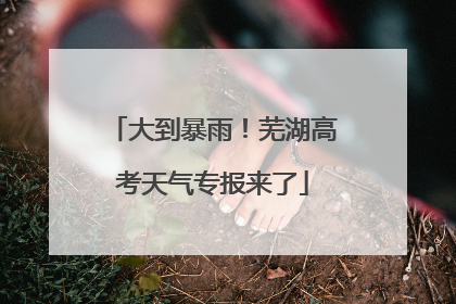 大到暴雨！芜湖高考天气专报来了