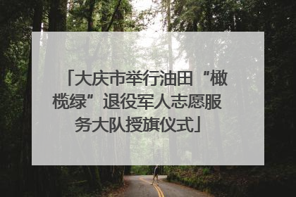 大庆市举行油田“橄榄绿”退役军人志愿服务大队授旗仪式