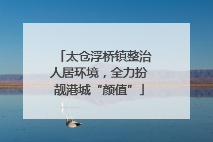 太仓浮桥镇整治人居环境，全力扮靓港城“颜值”