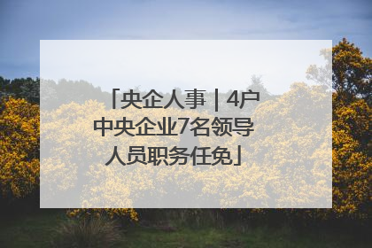 央企人事｜4户中央企业7名领导人员职务任免