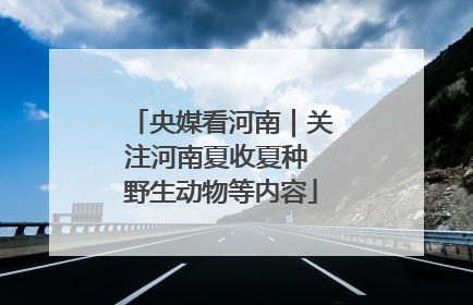央媒看河南｜关注河南夏收夏种 野生动物等内容