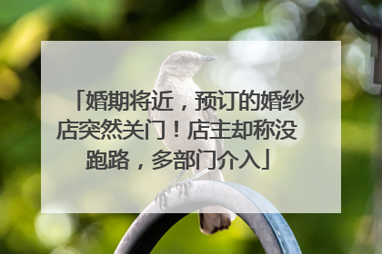 婚期将近，预订的婚纱店突然关门！店主却称没跑路，多部门介入