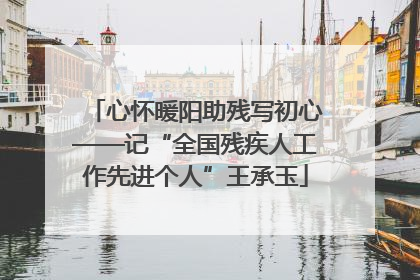 心怀暖阳助残写初心——记“全国残疾人工作先进个人”王承玉