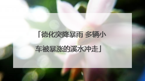 德化突降暴雨 多辆小车被暴涨的溪水冲走