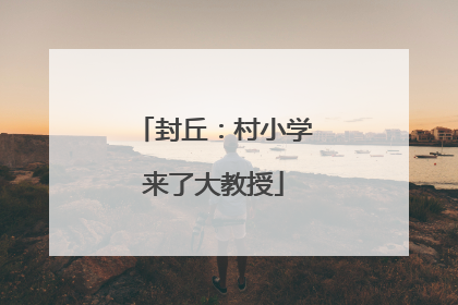 封丘：村小学来了大教授