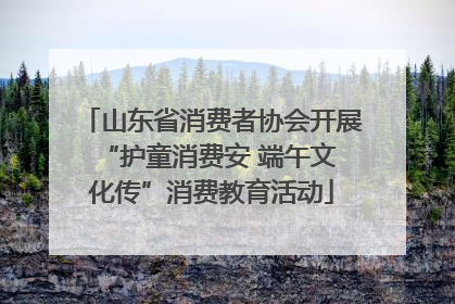 山东省消费者协会开展 “护童消费安 端午文化传”消费教育活动