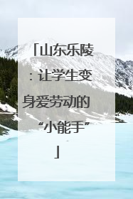 山东乐陵：让学生变身爱劳动的“小能手”