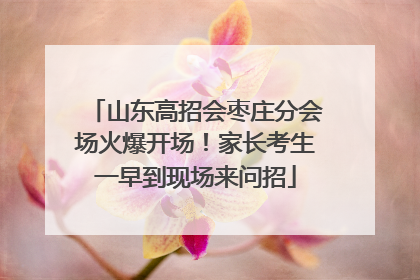 山东高招会枣庄分会场火爆开场！家长考生一早到现场来问招