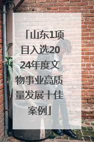 山东1项目入选2024年度文物事业高质量发展十佳案例