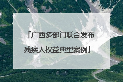 广西多部门联合发布残疾人权益典型案例