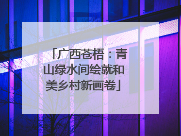 广西苍梧：青山绿水间绘就和美乡村新画卷