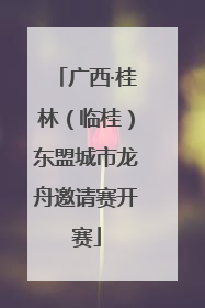 广西·桂林（临桂）东盟城市龙舟邀请赛开赛