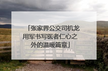 张家界公交司机龙用军书写医者仁心之外的温暖篇章
