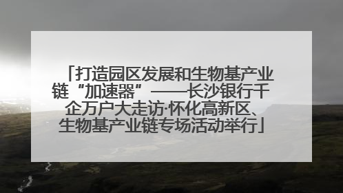 打造园区发展和生物基产业链“加速器”——长沙银行千企万户大走访·怀化高新区、生物基产业链专场活动举行
