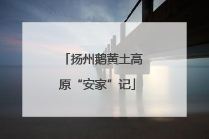 扬州鹅黄土高原“安家”记