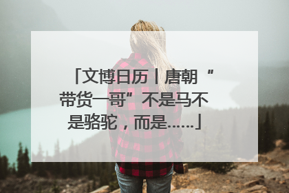 文博日历丨唐朝“带货一哥”不是马不是骆驼，而是……