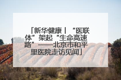 新华健康丨“医联体”架起“生命高速路”——北京市和平里医院走访见闻