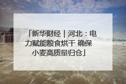 新华财经｜河北：电力赋能粮食烘干 确保小麦高质量归仓