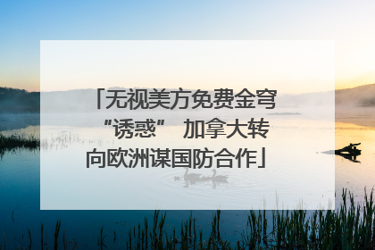 无视美方免费金穹“诱惑” 加拿大转向欧洲谋国防合作
