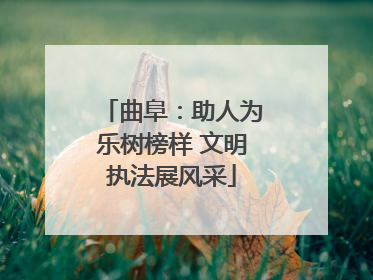 曲阜：助人为乐树榜样 文明执法展风采