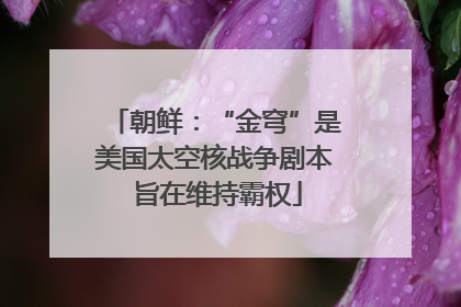 朝鲜：“金穹”是美国太空核战争剧本 旨在维持霸权