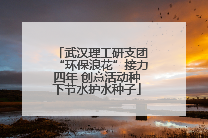 武汉理工研支团“环保浪花”接力四年 创意活动种下节水护水种子
