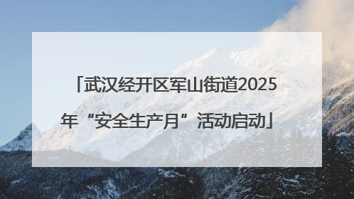 武汉经开区军山街道2025年“安全生产月”活动启动