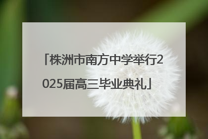 株洲市南方中学举行2025届高三毕业典礼