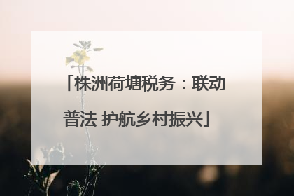 株洲荷塘税务：联动普法 护航乡村振兴