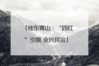 桂东青山：“四红”引领 业兴民富