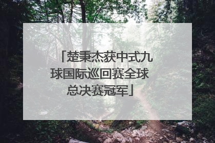 楚秉杰获中式九球国际巡回赛全球总决赛冠军