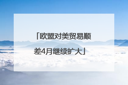 欧盟对美贸易顺差4月继续扩大