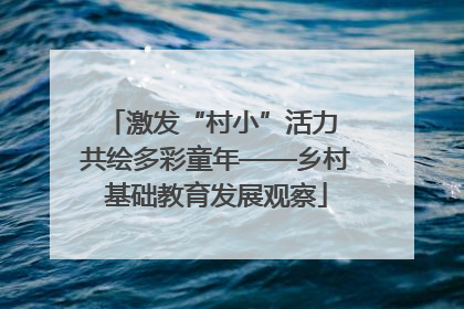 激发“村小”活力 共绘多彩童年——乡村基础教育发展观察