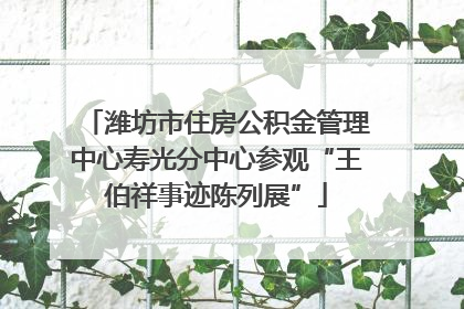 潍坊市住房公积金管理中心寿光分中心参观“王伯祥事迹陈列展”