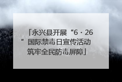 永兴县开展“6・26”国际禁毒日宣传活动 筑牢全民防毒屏障