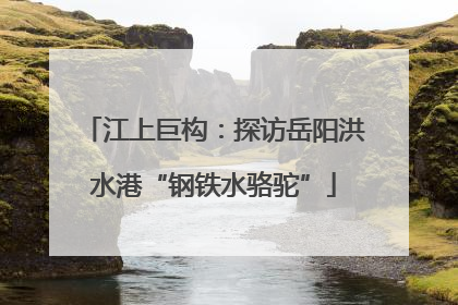 江上巨构：探访岳阳洪水港“钢铁水骆驼”
