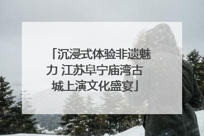 沉浸式体验非遗魅力 江苏阜宁庙湾古城上演文化盛宴