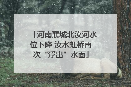 河南襄城北汝河水位下降 汝水虹桥再次“浮出”水面