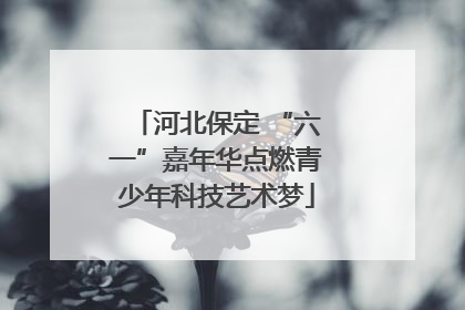 河北保定 “六一”嘉年华点燃青少年科技艺术梦