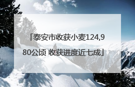 泰安市收获小麦124,980公顷 收获进度近七成