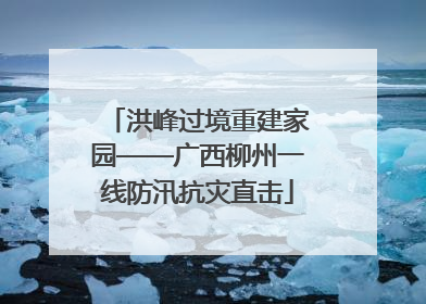 洪峰过境重建家园——广西柳州一线防汛抗灾直击
