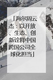 海尔周云杰：以开放、生态、创新诠释中国跨国公司全球化担当