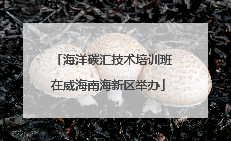 海洋碳汇技术培训班在威海南海新区举办