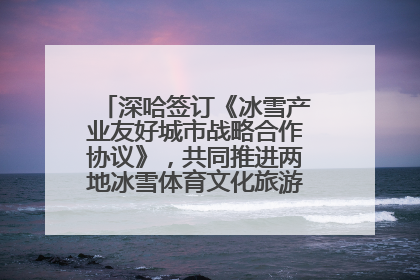 深哈签订《冰雪产业友好城市战略合作协议》，共同推进两地冰雪体育文化旅游高质量发展