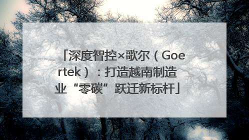 深度智控×歌尔（Goertek）：打造越南制造业“零碳”跃迁新标杆